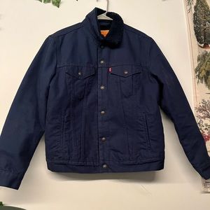 Navy Blue Levi’s Denim Trucker Jacket